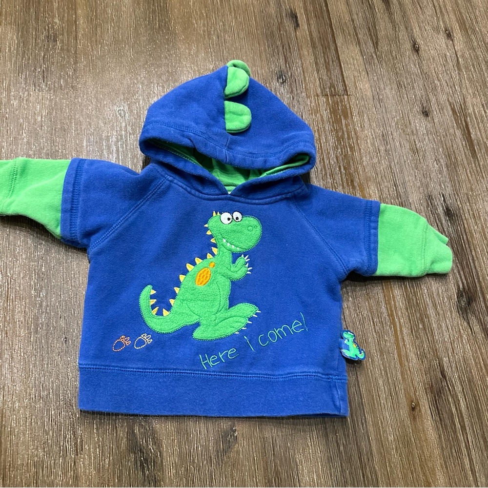 3/20$ Little Tikes Dinosaur Baby Hoodie size 0-3 Months